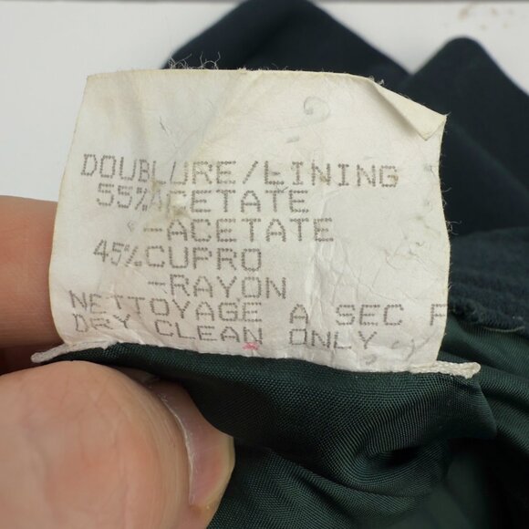 YVES SAINT LAURENT Vtg 100% Wool Heritage Pockets Designer Flared Midi Skirt 42 - Picture 10 of 13